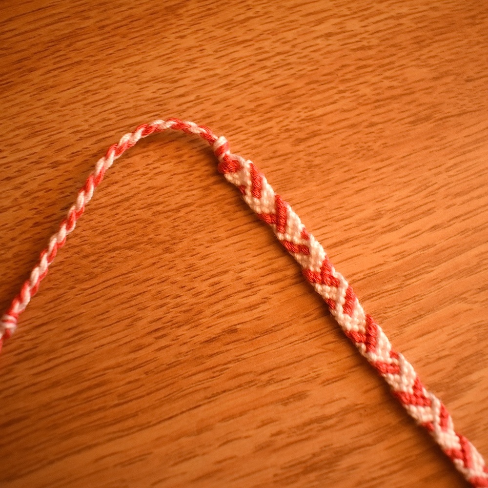 10/$25 Coral Snow Woven Bracelet - Picture 2 of 3